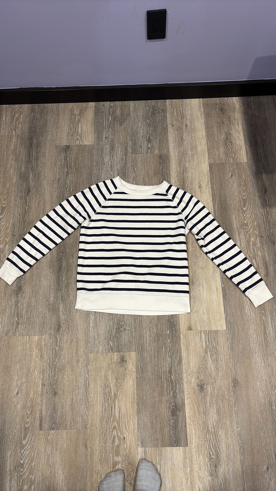 Blue and White Sweatshirt