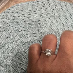 ROBBINS BROS 1.56 Ct Natural Diamond Engagement/wedding Solitaire Princess Cut  Ring 