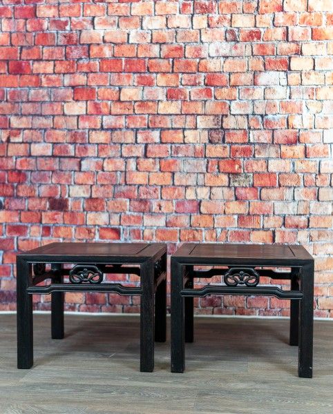 Pair Low Asian Side Tables - Delivery Available