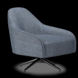 Giorno Blue Swivel Armchair