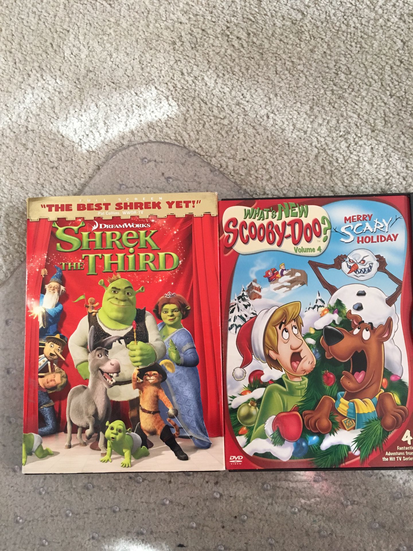 Shrek the Third & Scooby Doo Merry Scary Holiday Christmas DVD’s like new $5 EACH 153 & Blondo