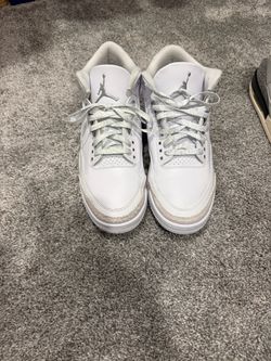Retro 3 Jordan pure white size 10.5