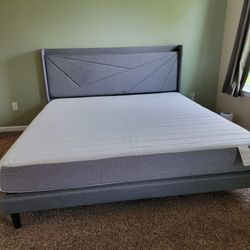 Like New King Bed - No Mattress 