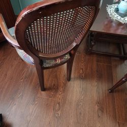 Arm Chair With Rattan Back