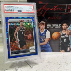 Panini 2023-24 NBA Hoops Victor Wembanyama #277 Hyper Blue RC PSA 9