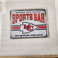 Kansas City Chiefs KC Sports Bar Metal Sign 