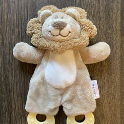 ZOCITA Brown Plush Lion Lovie Teether Soother Stuffed Animal Baby