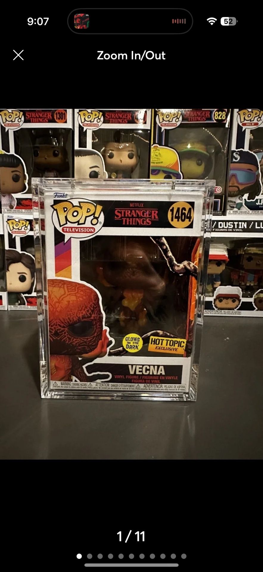 Funko Pop Vecna #1464 (Hot Topic, Glows In The Dark) Custom