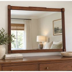 Antique Wood Framed Mirror