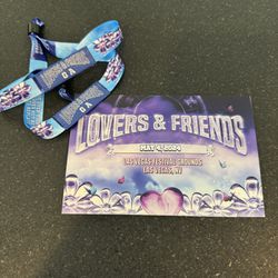 (2) GA Lovers and Friends Festival Wristbands