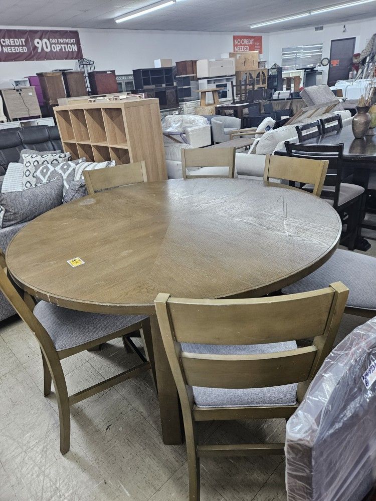 Counter Height Dining Table Set With 6 Chairs