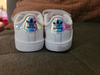 Like New* Adidas Superstar Sneakers Shoes - Baby - White / Pink - Size 4k  for Sale in Oceanside, NY - OfferUp