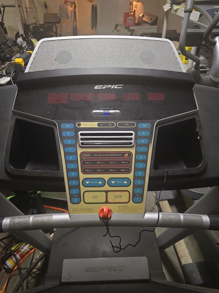 2 Folding Treadmills For Sale. One EPIC IFIT FOLDING with wheels for Easy Mobility,