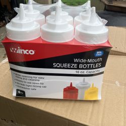 16oz Squeeze Bottles 6 Pack 