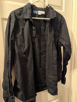 Old Navy Black Button-Up Shirt Size L