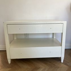 MadeGoods Ivory Nightstand End table 2 drawer 