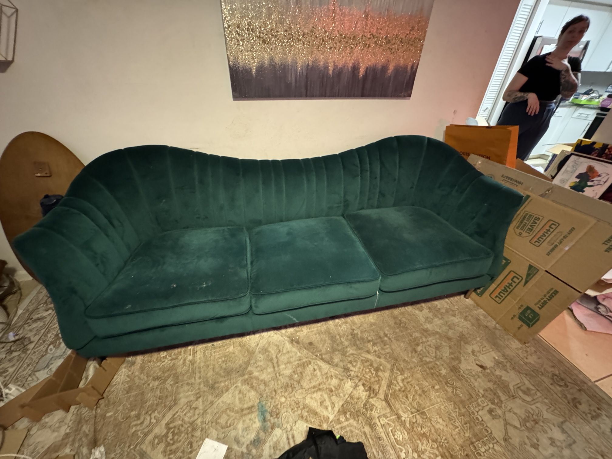 Green Velvet Couch