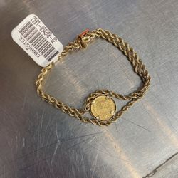 14k YG Coin Bracelet 