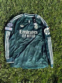 Real Madrid Adidas Long Sleeve Away Jersey #5 Bellingham