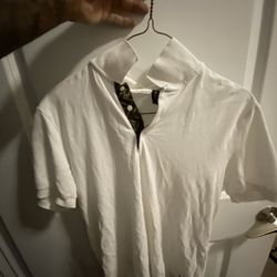 White FENDI Polo Shirt 