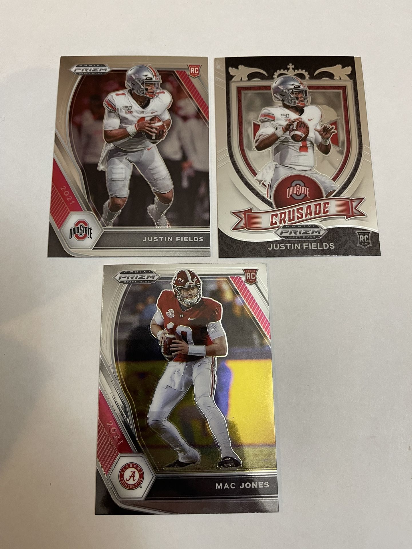 2021 Prizm Draft Picks Justin Fields & Mac Jones Rookie Cards