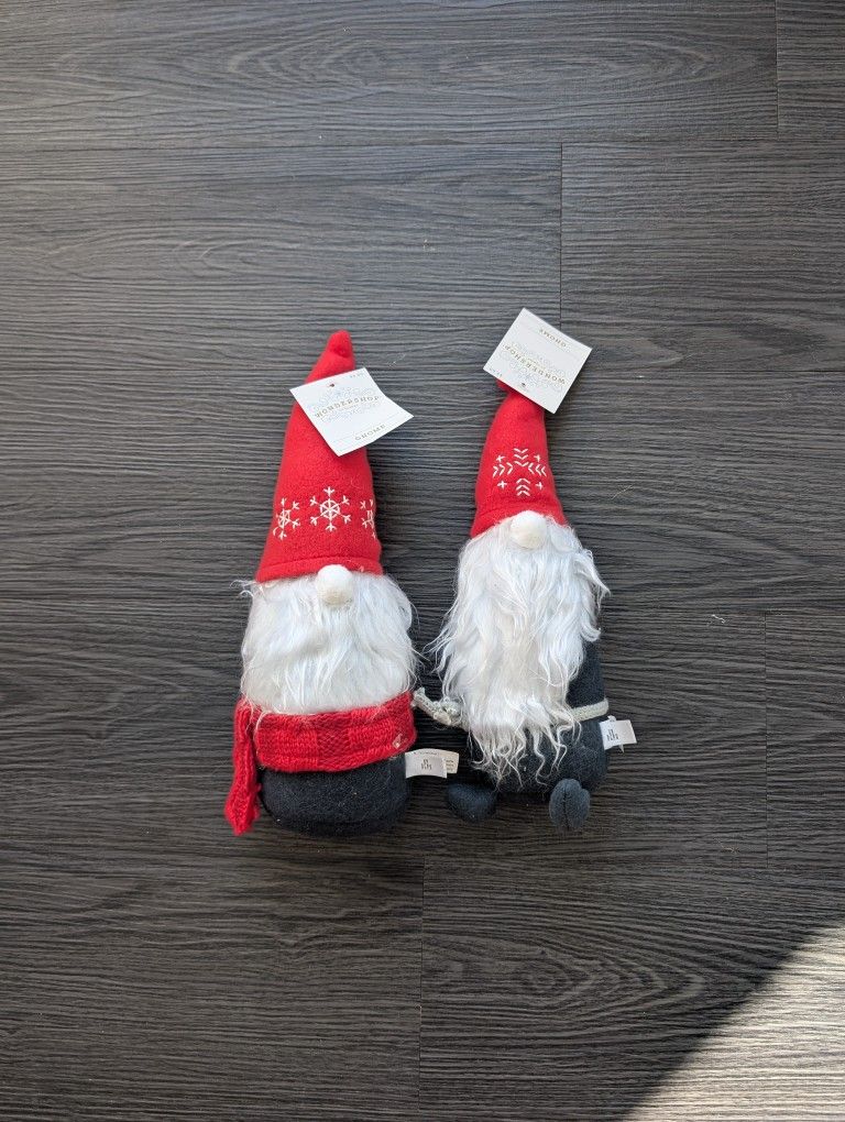 Christmas Decor - Gnome Decorations - Set Of 2 - New