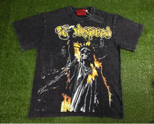 Black GodSpeed Skeleton Flamed Liberty Tshirt
