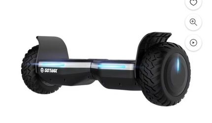 GOTRAX SRX PRO All-Terrain hoverboard in black.