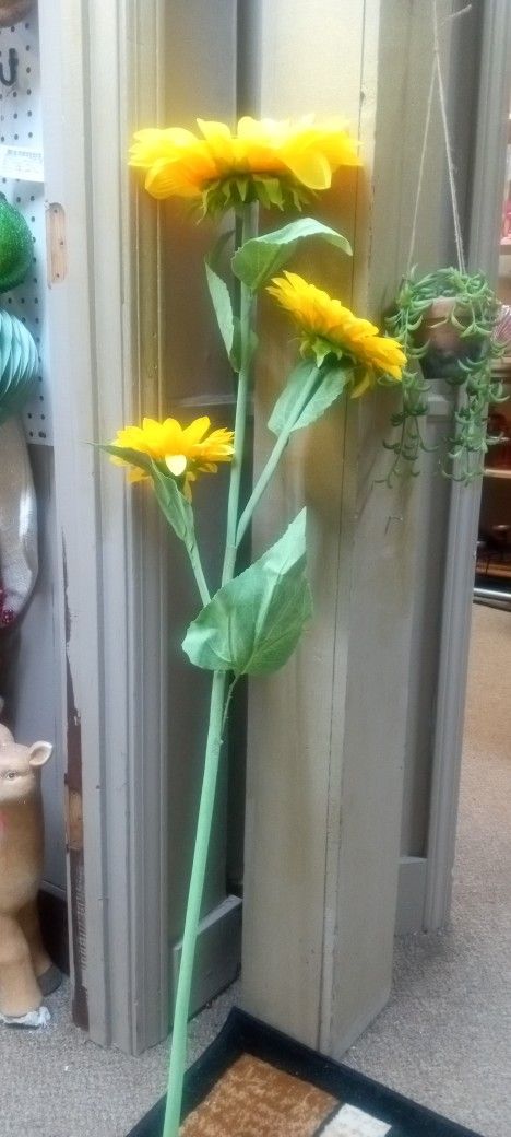New,4ft Artificial Sunflower Looks Real High Quality Silk 10each