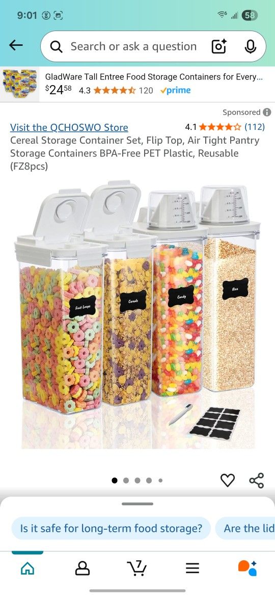 Cereal Storage Containers