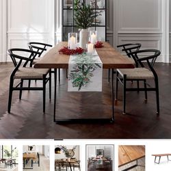 Crate And Barrel Dinning Table 