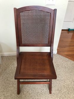8 Rattan Cane Back Folding Chairs from World Market
