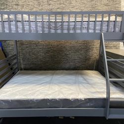 New Gray Bunk Bed $30 Initial 🔥Ez Financing 