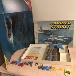 Vintage 1977 Milton Bradley Carrier Strike Game #4713 Missing 2 Red Number Discs