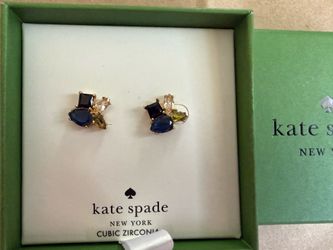Kate spade cluster stud earrings blue
