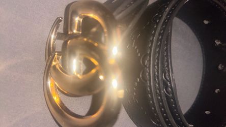 Gucci GG Marmont Black Leather Belt