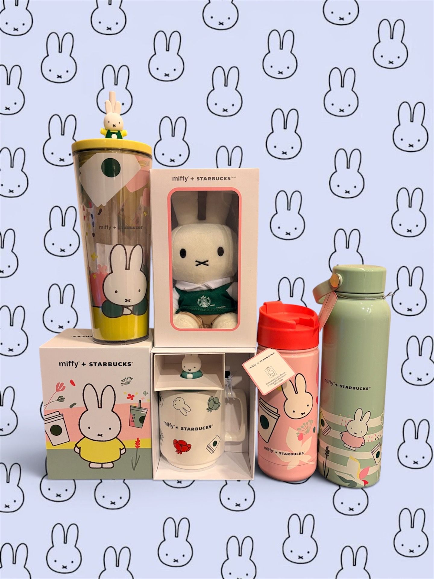 Starbucks x Miffy Drinkware Set Multicolor- Tumblers Bottle Mug Coffee & Tea