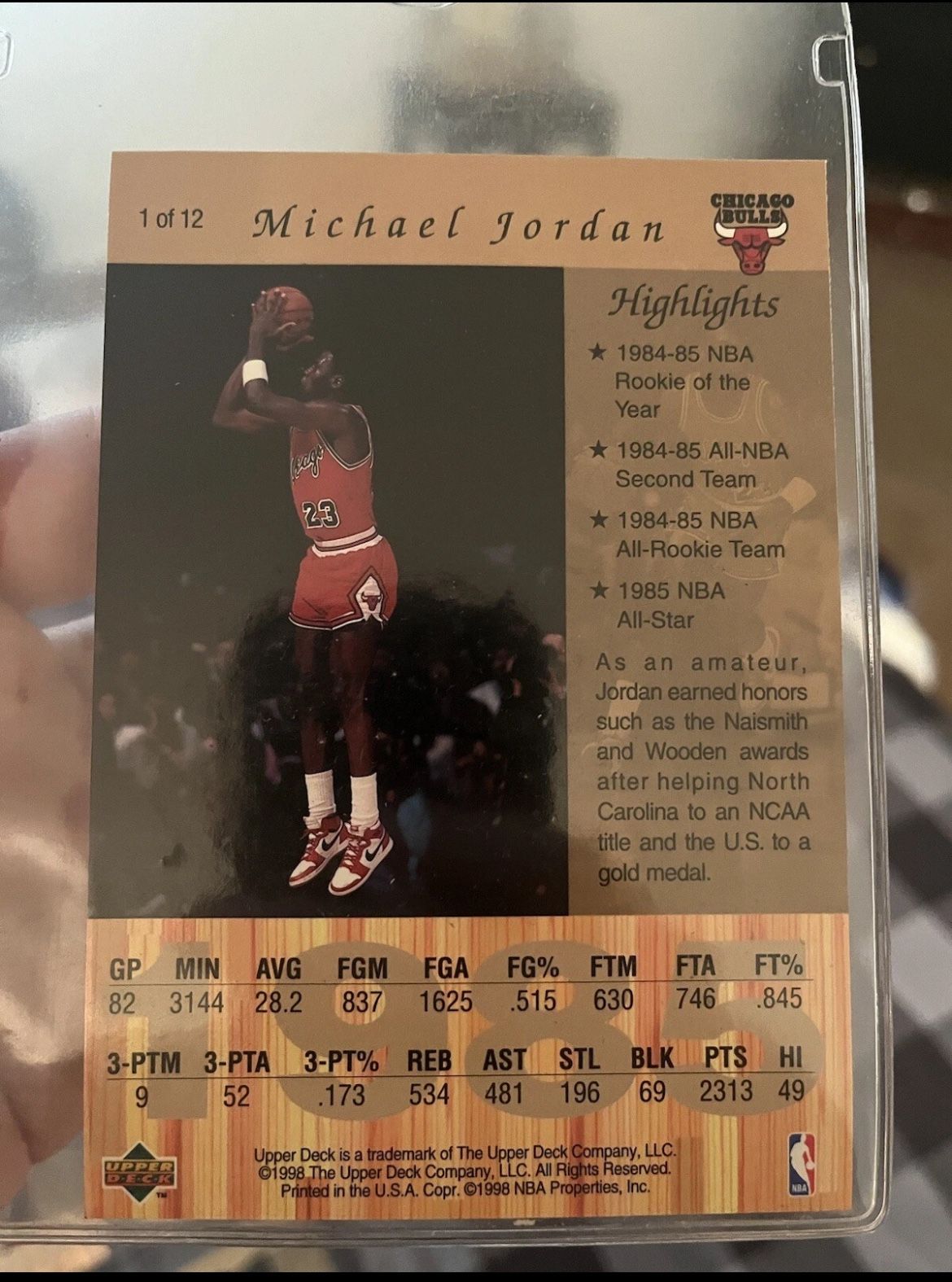 1998 Upper Deck Michael Jordan 1 12 Set Collectibles & Art