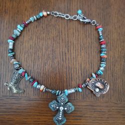 Boutique Charmed Boot Bracelet of outside of boot