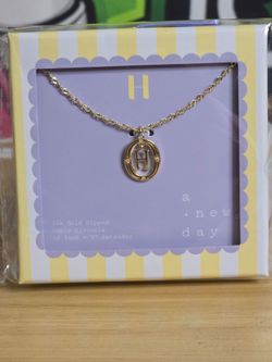 ✨ A New Day Initial "H" Necklace – 14K Gold Dipped ✨