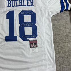 David Buehler Signed Autograph Custom Jersey - JSA Coa - Dallas Cowboys Inscription