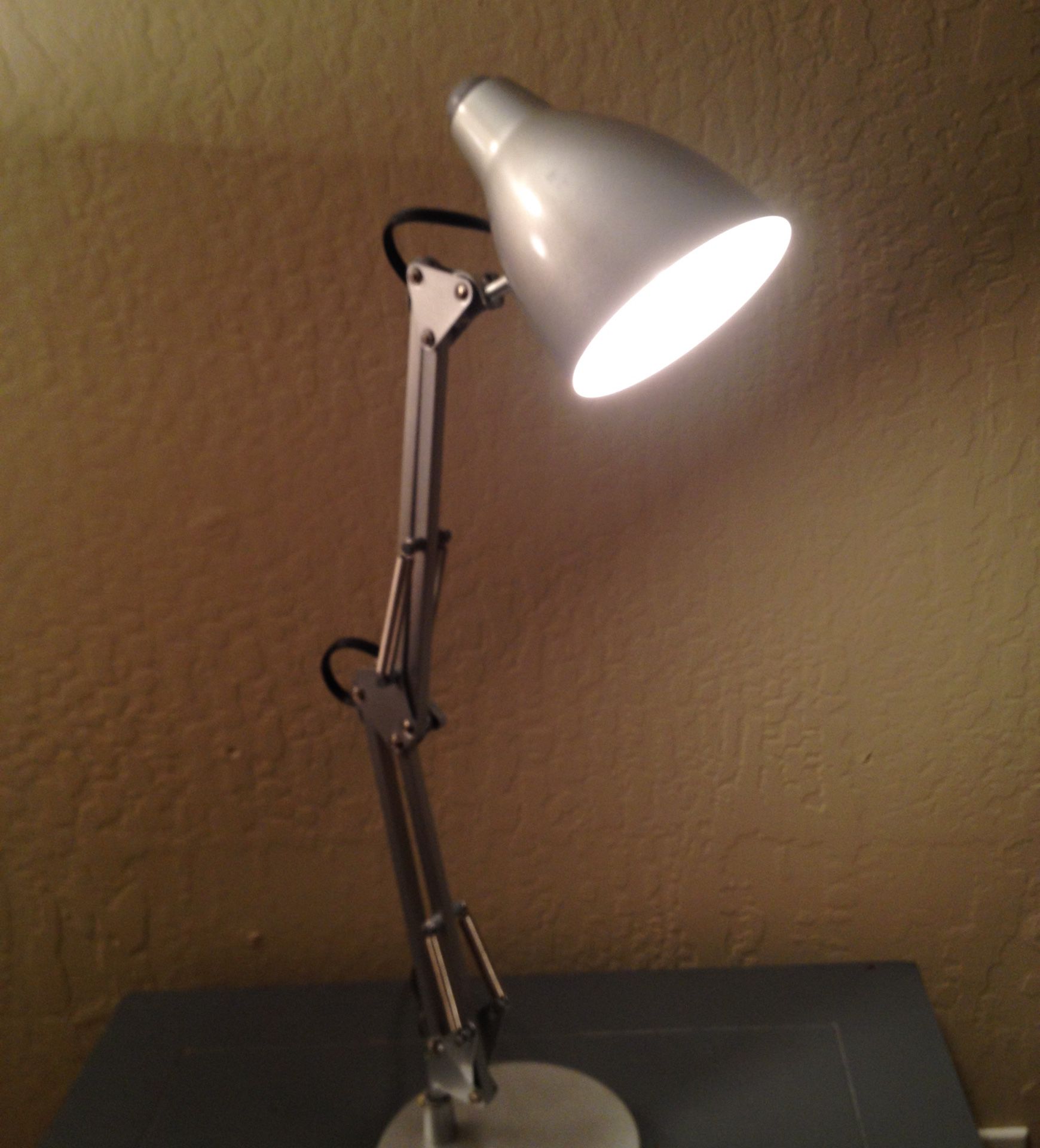 Silver Desk lamp, table lamp, nightstand lamp
