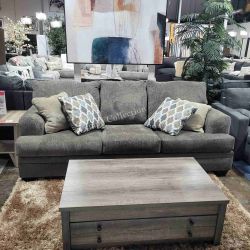 SOFA AND LOVESEAT COUCH SET - 2 PCS [NEW] NUTMEG COLOR