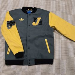 Adidas Men's Jamaica 2024-25 Green & Yellow Varsity Jacket