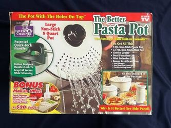 Pasta Pot As Seen On T.V. Better Pasta with Built-in Colander