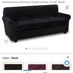 Black Velvet Like Slipcovers