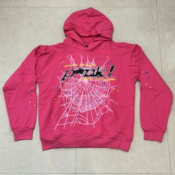 Sp5der Pink Hoodie Size Small