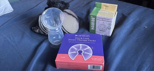 Breastfeeding Bundle – Haakaa + Lansinoh Collectors, Therapy Pads, Nursing Pads – $30 for All