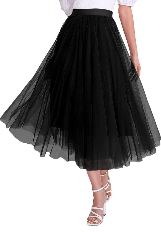 New Blaxk Tulle Skirt