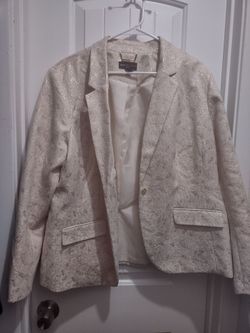 Dana Buchman Metallic Jacquard Blazer